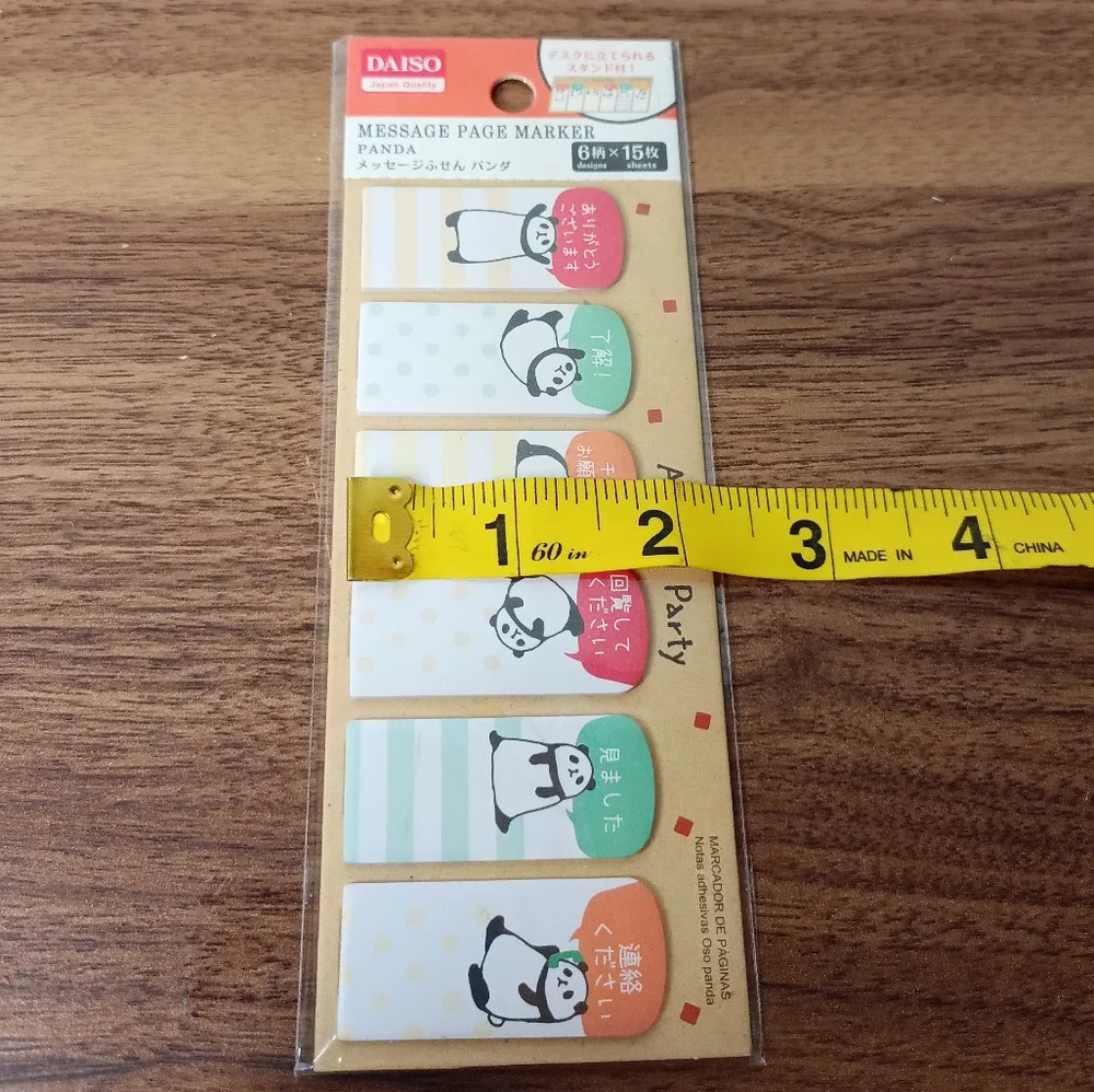 Daiso Message Page Marker Animal Party Panda